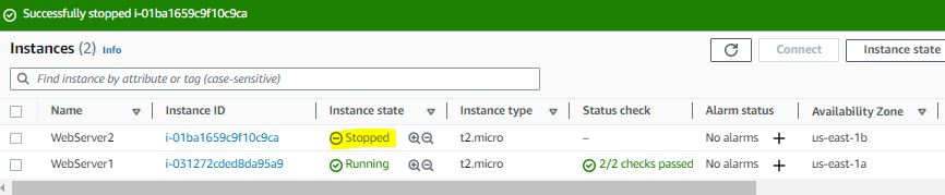 EC2 stops